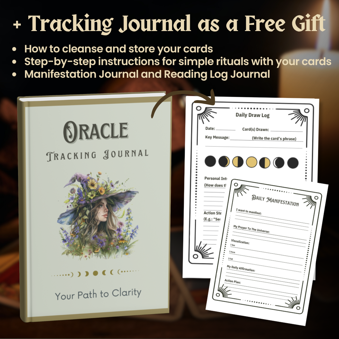 The Intuitive Witch’s Oracle 🔮✨ Daily Messages for Your Life Decisions + Tracking Journal & Magical Wallpapers 🎁 (Free Gift)