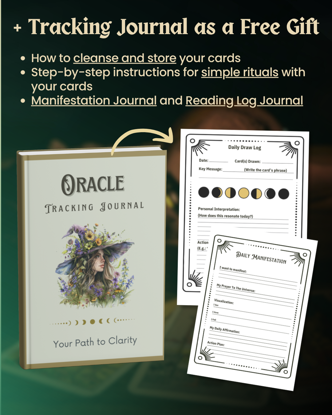 The Intuitive Witch’s Oracle 🔮✨ Daily Messages for Your Life Decisions + Tracking Journal & Magical Wallpapers 🎁 (Free Gift)