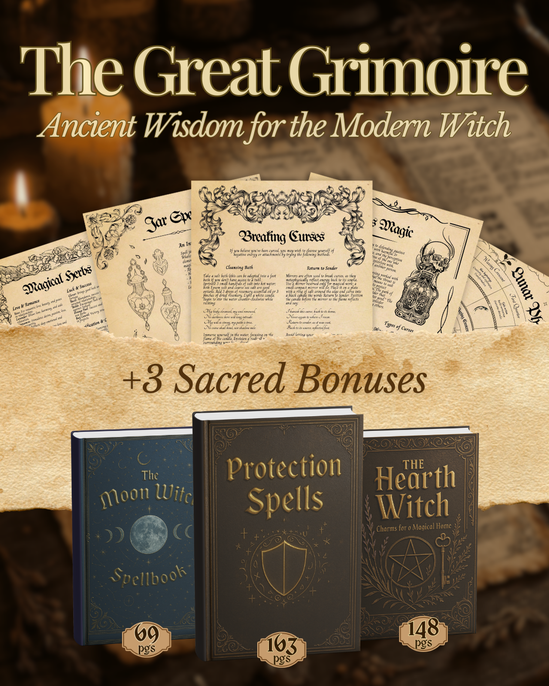 📜 The Great Grimoire: Ancient Wisdom for the Modern Witch | 🎁 +3 Free Bonus Gifts