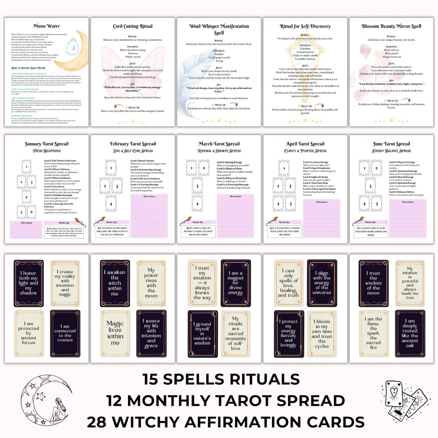 ✨ 2026 Witch’s Planner — 200 Pages of Moon Magic, Tarot & Astrology ✨